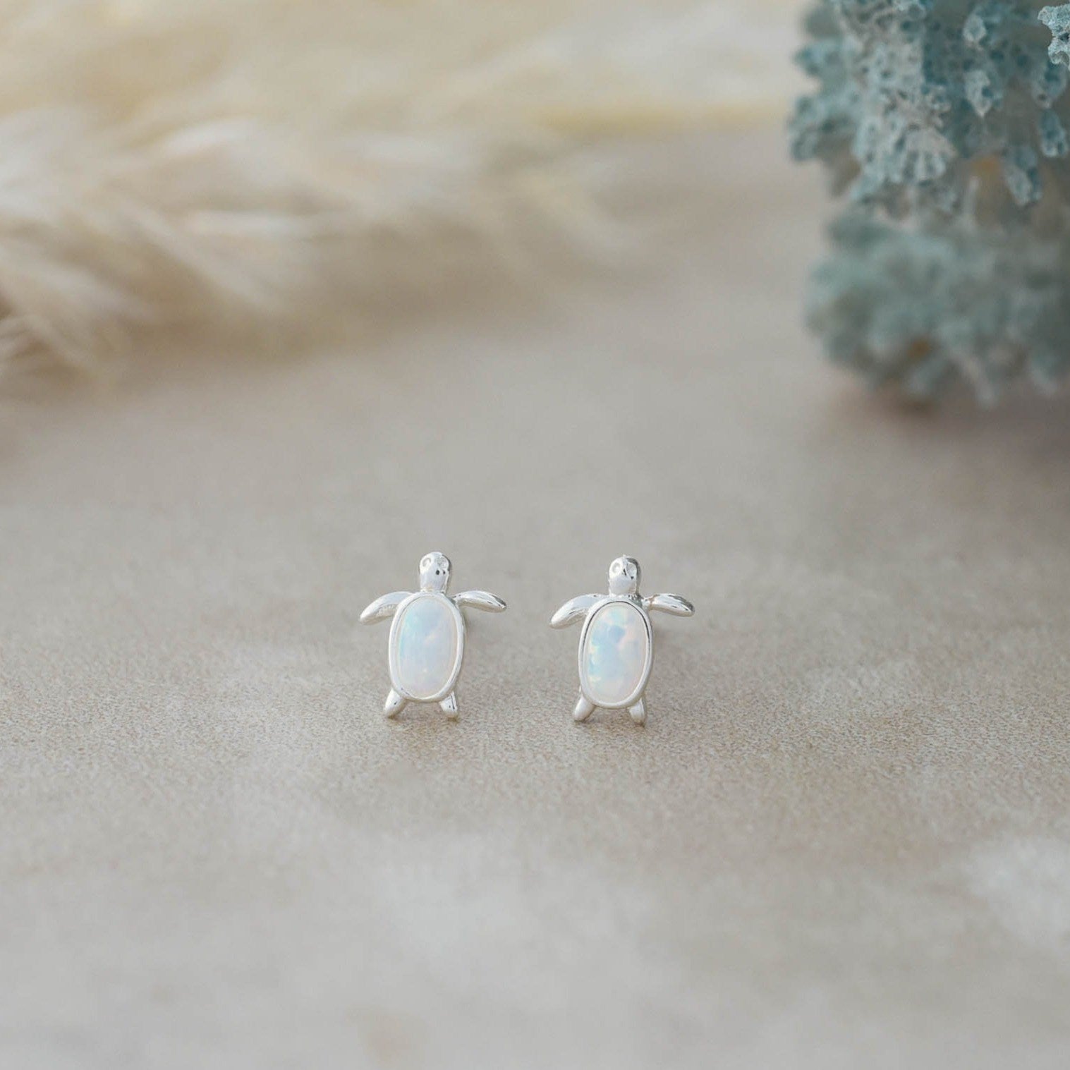 MAUI STUDS in SILVER & OPALITE by GLEE