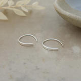 SILVER NOTION HOOPS by GLEE JEWELRY