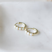 OPAL KISS HOOPS in GOLD & OPALITE by GLEE