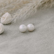 PEARL STUDS in WHITE by GLEE