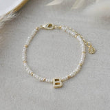 LETTER 'B' QUINTESSENTIAL INSIGNIA BRACELET in GOLD by GLEE