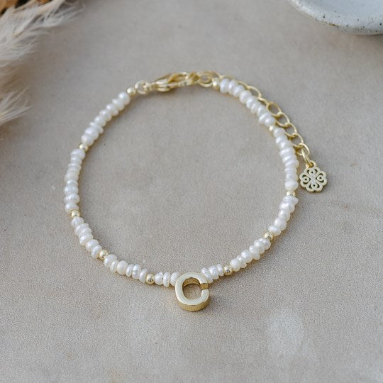 LETTER 'C' QUINTESSENTIAL INSIGNIA BRACELET in GOLD by GLEE