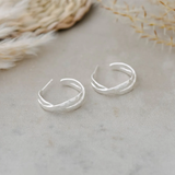 SILVER RAMONA HOOPS by GLEE JEWELRY