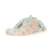 Pastel tie-dye plush toy on a white background