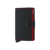 MATTE BLACK AND RED MINIWALLET by SECRID