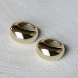 GOLD REFINED HOOPS by GLEE JEWELRY