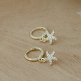 REGAL STARFISH HOOPS in GOLD by GLEE