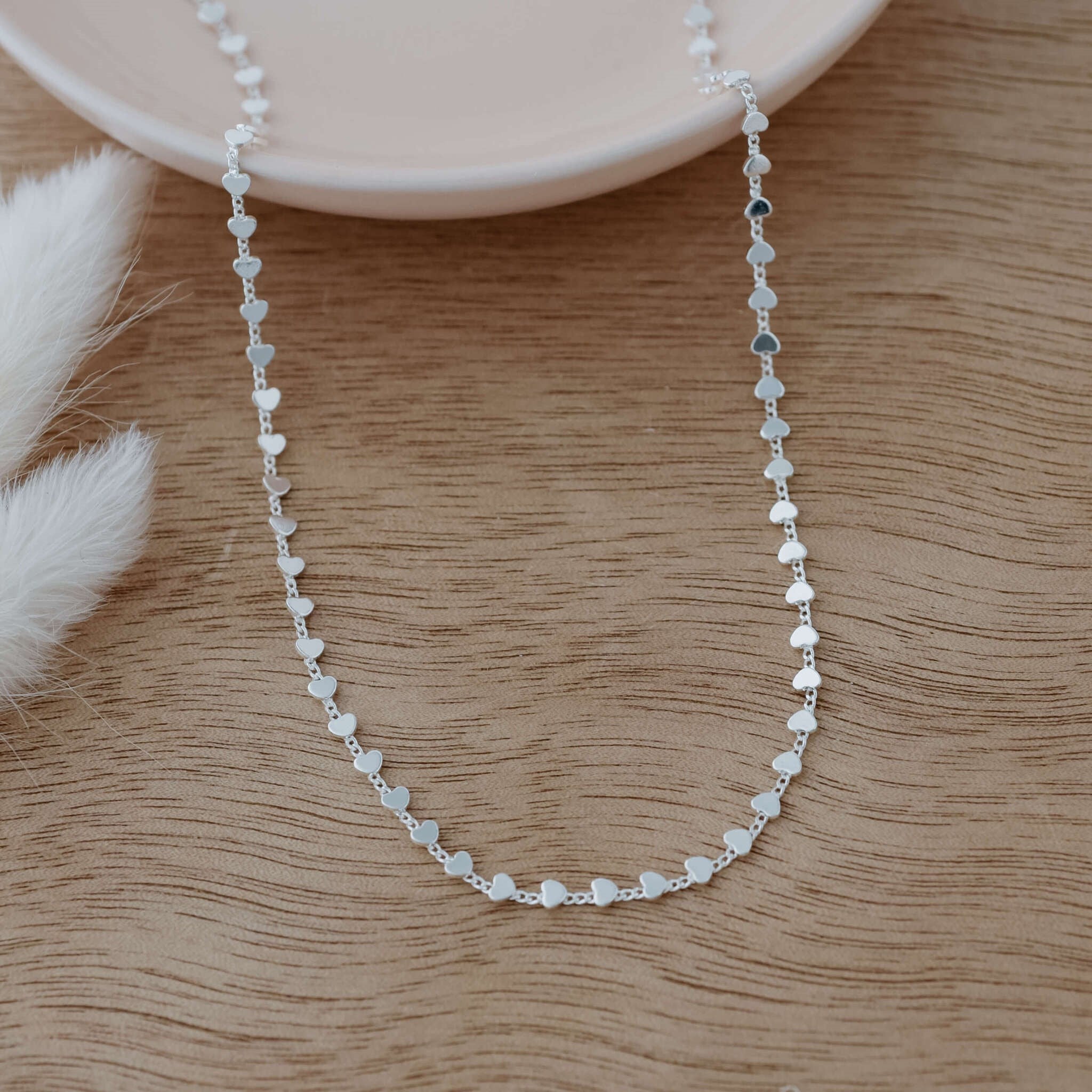 ROW OF HEARTS in SILVER by GLEE