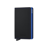 MATTE BLACK & BLUE SLIMWALLET by SECRID