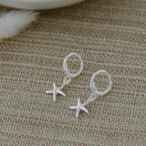 SILVER SEASHORE SERENITY HOOPS by GLEE JEWELRY