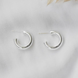 SILVER AMPLE HOOPS by GLEE JEWELRY