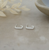 SILVER SMITTEN STUDS by GLEE JEWELRY