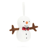 FESTIVE FOLLY SNOWMAN ORNAMENT by JELLYCAT