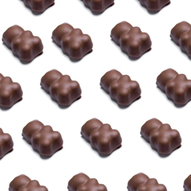 MILK CHOCOLATE GUMMY BEARS by SAXON CHOCOLATES