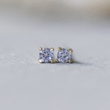 PURPLE SHIMMER STUDS in GOLD by GLEE