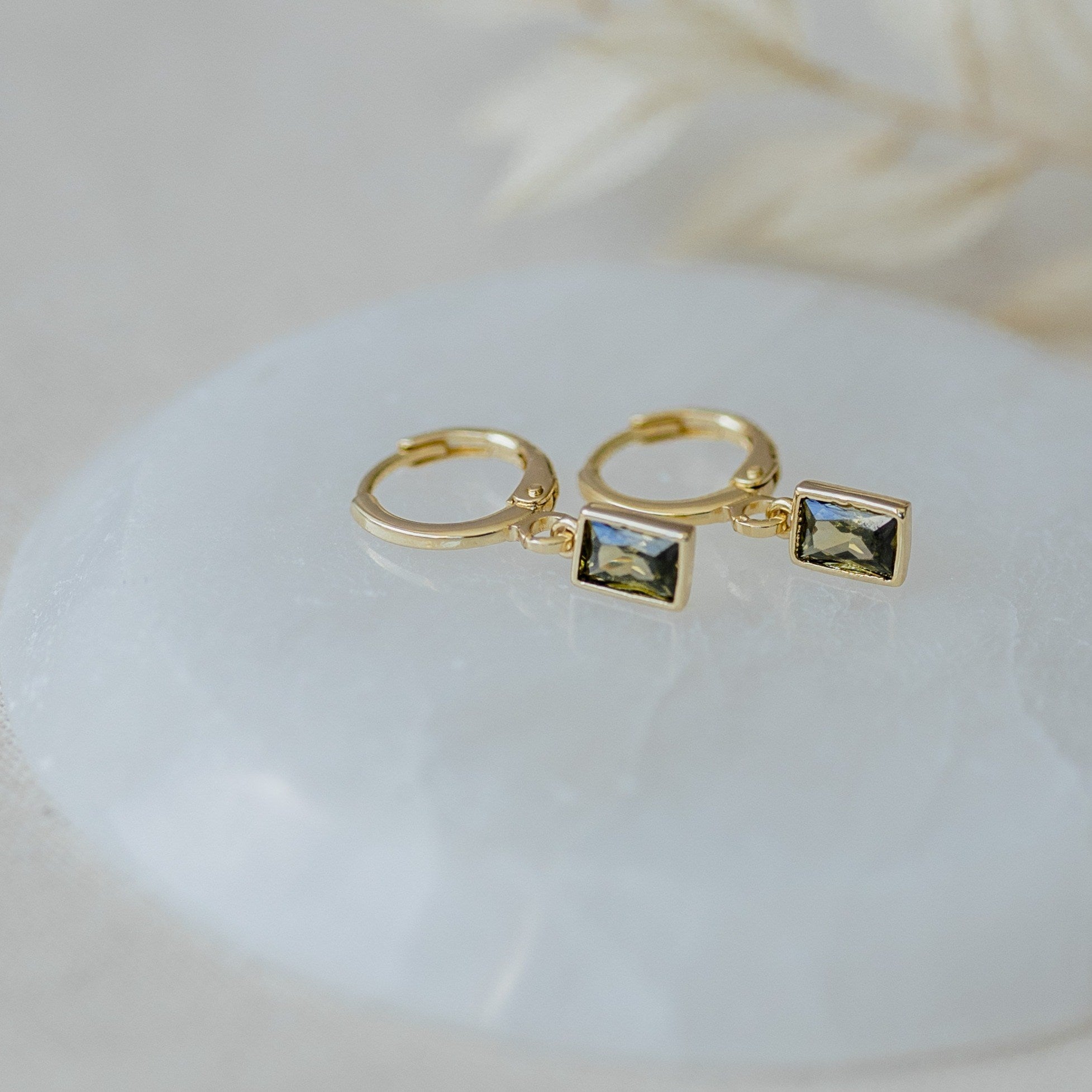 SHINE HOOPS in GOLD & MOSS GREEN by GLEE