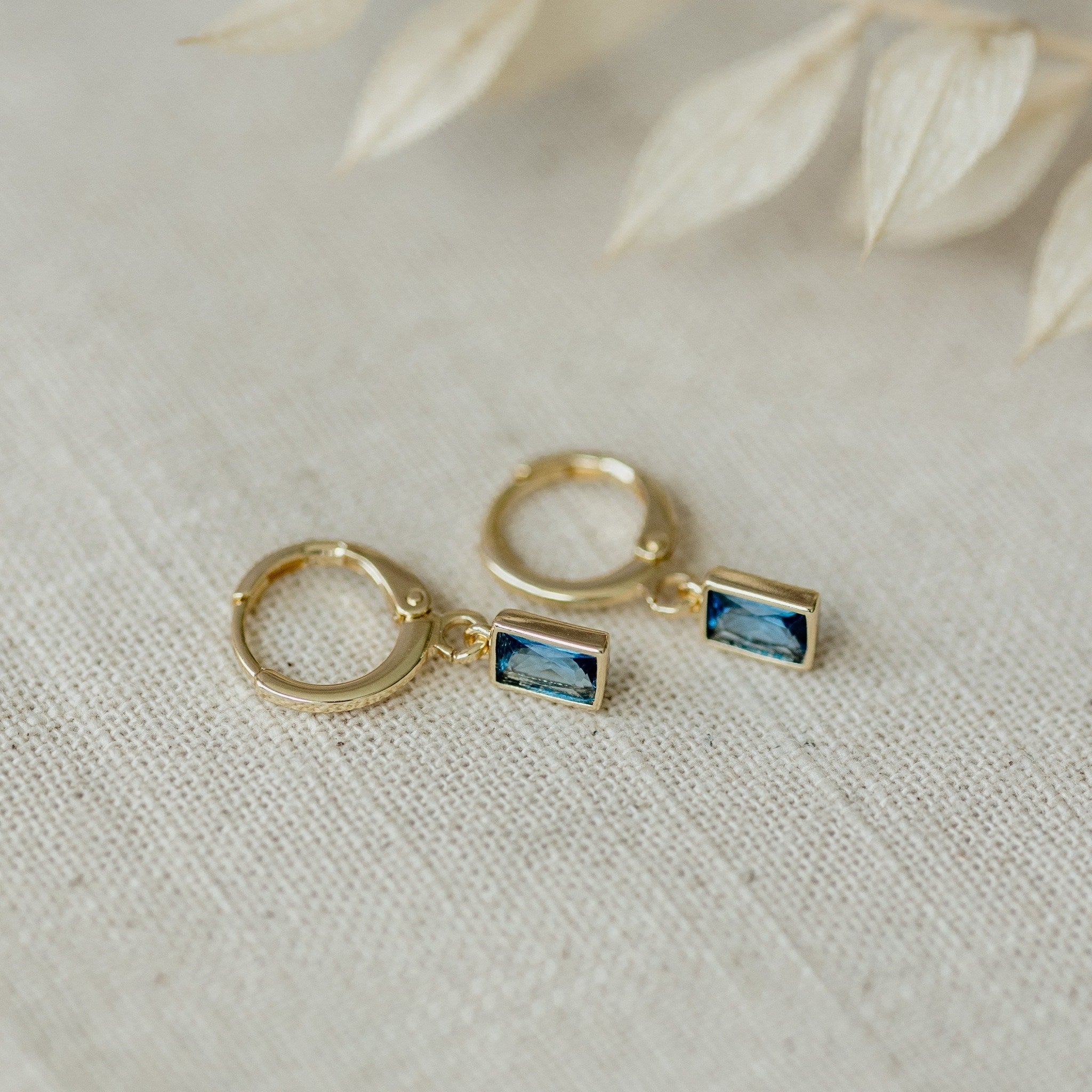 SHINE HOOPS in GOLD & SKY BLUE by GLEE