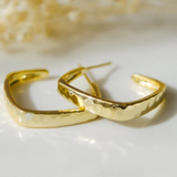 GOLD TETRA HOOPS by GLEE JEWELRY