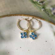 TWILA HOOPS in GOLD & SKY BLUE by GLEE