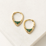 ARIA EMERALD HOOP EARRINGS by LOVER'S TEMPO