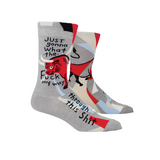 JUST GONNA WHAT THE FUCK MY WAY THROUGH THIS SHIT M-CREW SOCKS by BLUE Q