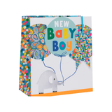MEDIUM BABY BLUE ELEPHANT GIFT BAG