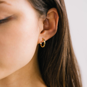 GOLD CLEO HOOP EARRINGS by LOVER'S TEMPO