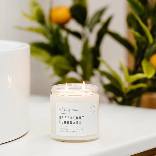 RASPBERRY LEMONADE SOY WAX CANDLE by WILD FLICKER