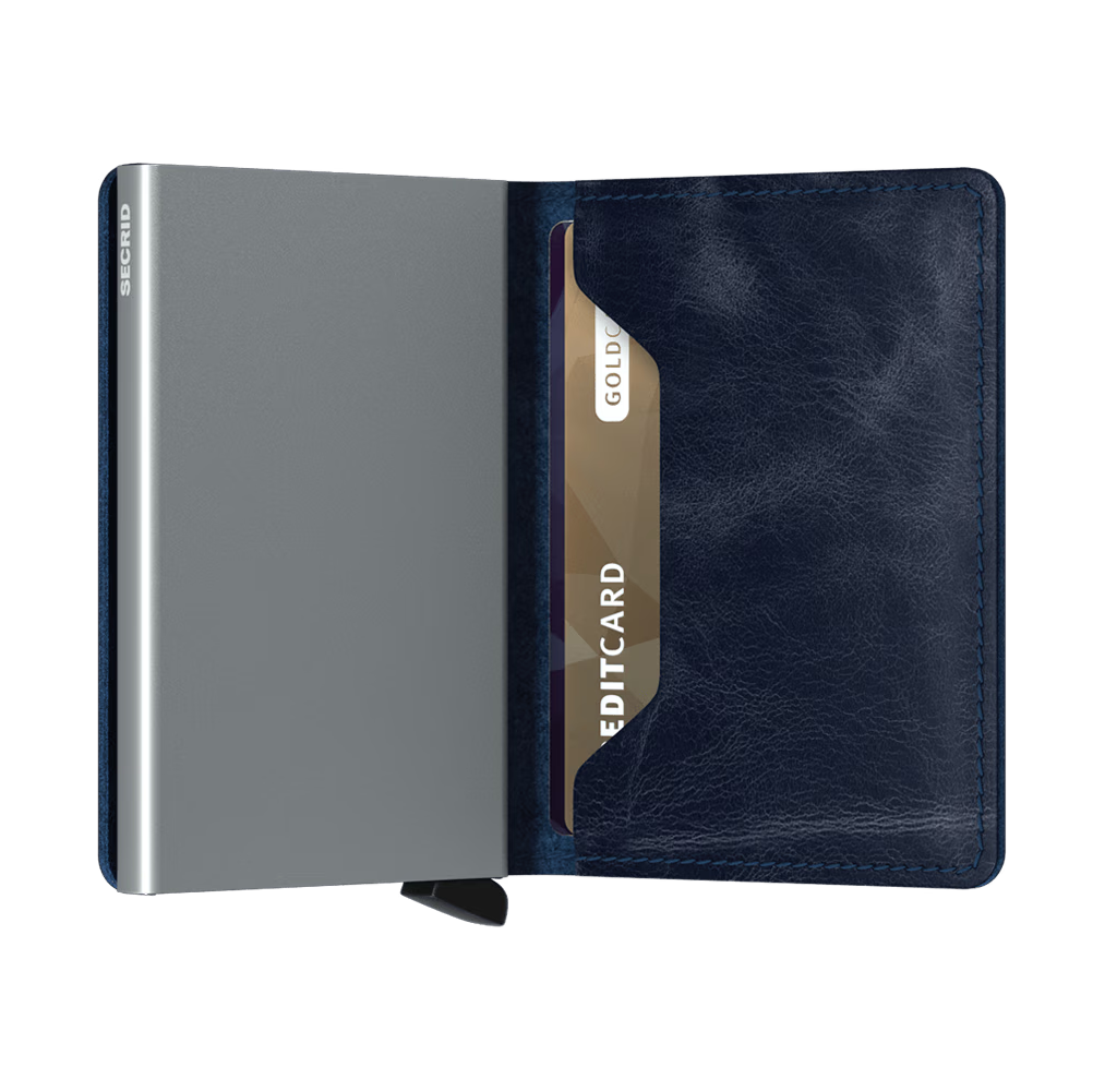 VINTAGE BLUE SLIMWALLET by SECRID