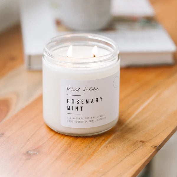 ROSEMARY MINT SOY WAX CANDLE by WILD FLICKER