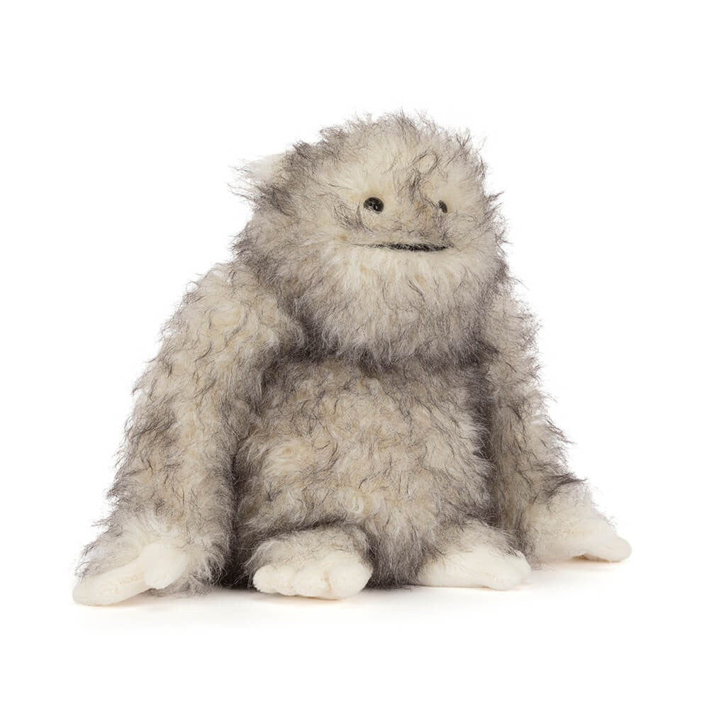 Yeti Plush Toy by Jellycat with fluffy grey & white fur
