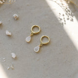 ZIA HOOPS in GOLD & PEARL by GLEE