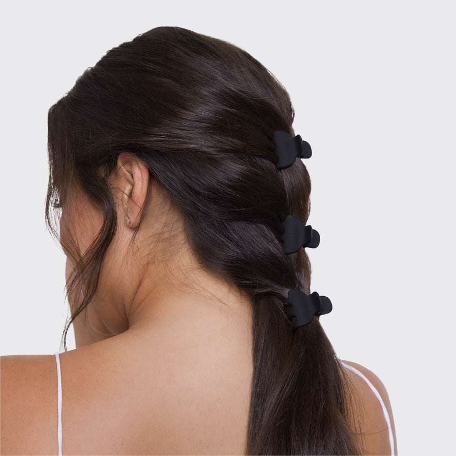 MINI CLAW CLIP SET in BLACK & TORTOISE 6pc by KITSCH