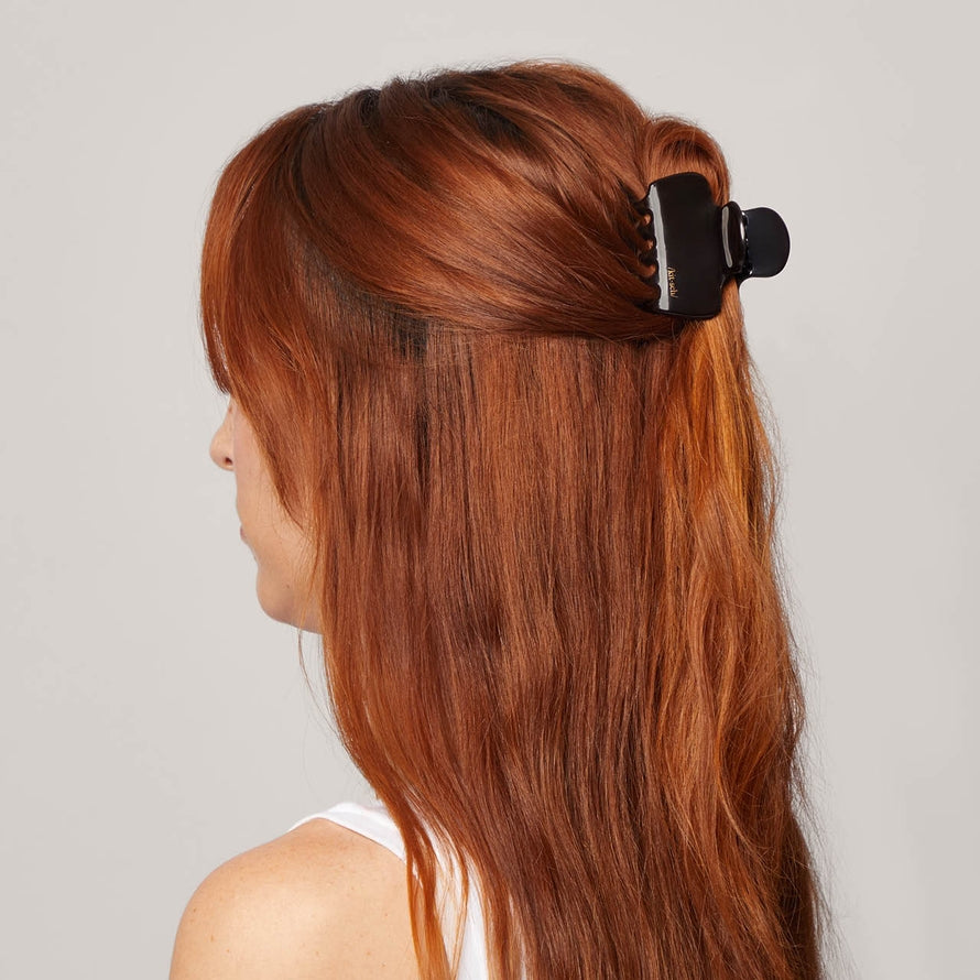 MEDIUM CLAW CLIP SET in PUFFY BLACK & TORTOISE by KITSCH