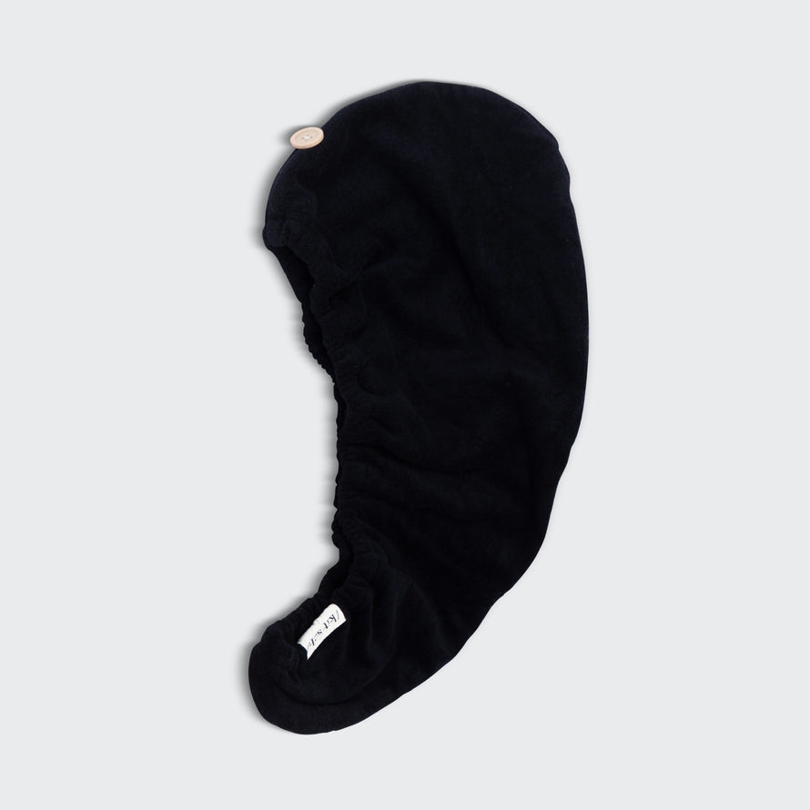 QUICK DRY HAIR TOWEL in BLACK by KITSCH
