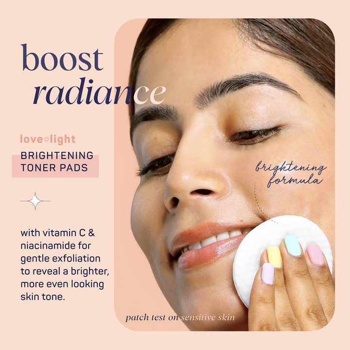 GLOW LOVE+LIGHT BRIGHTENING TONER PADS by MY SPA LIFE