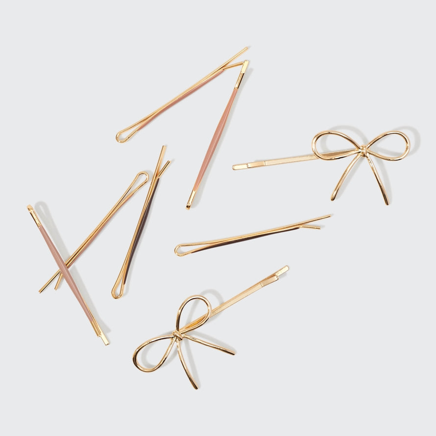 BOBBY PINS in ROSEWOOD CLOUD & BOW by KITSCH