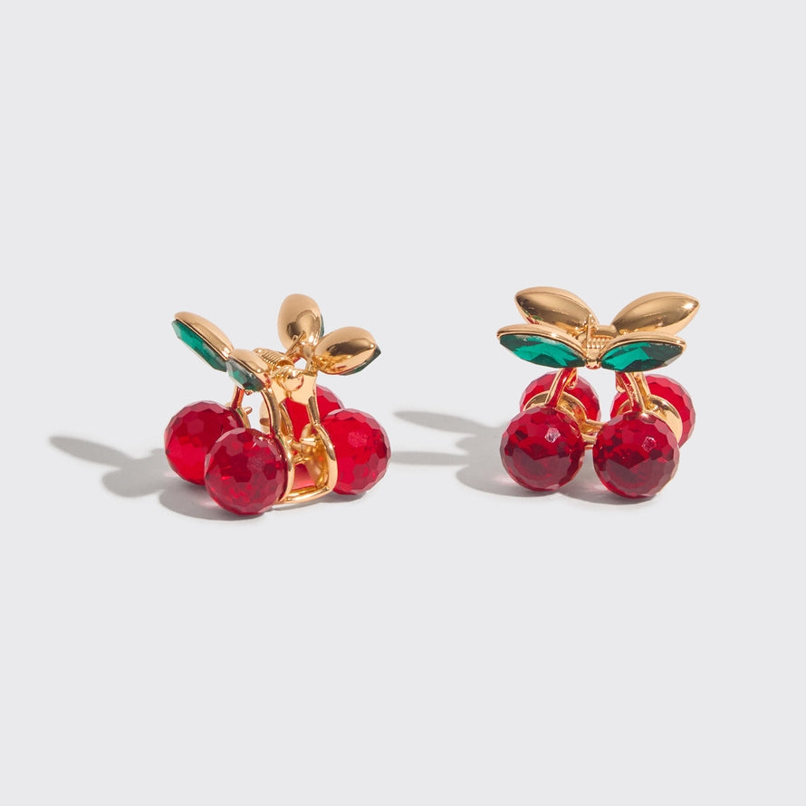 MINI CLAW CLIP SET in CHERRY RHINESTONE by KITSCH