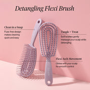 FLEXI DETANGLE BRUSH in VIOLET by KITSCH
