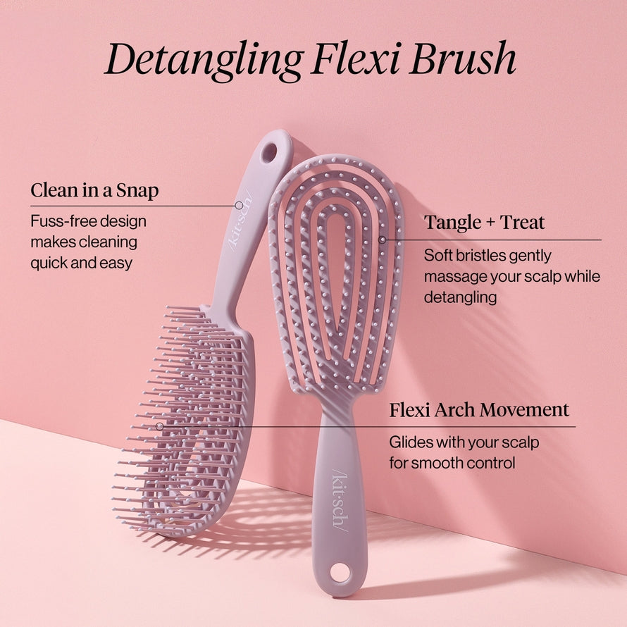 FLEXI DETANGLE BRUSH in VIOLET by KITSCH