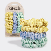 SATIN RUCHED SCRUNCHIES in MULTICOLOUR by KITSCH