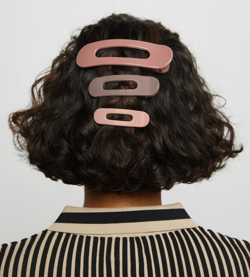 FLAT-LAY CLAW CLIP SET in TERRACOTTA by KITSCH