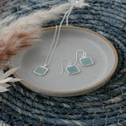 FLORENCE EARRINGS in SILVER & AMAZONITE by GLEE