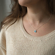 FLORENCE NECKLACE in SILVER & AMAZONITE by GLEE