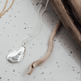 MUSSEL SHELL NECKLACE in SILVER by GLEE
