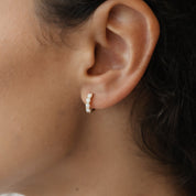 OPAL KISS HOOPS in GOLD & OPALITE by GLEE