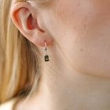SHINE HOOPS in SILVER & MOSS GREEN by GLEE