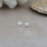 SILVER BABY STARFISH STUDS by GLEE JEWELRY