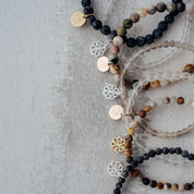 STACK'EM UP BRACELET in GOLD & BAMBOO LEAF AGATE by GLEE