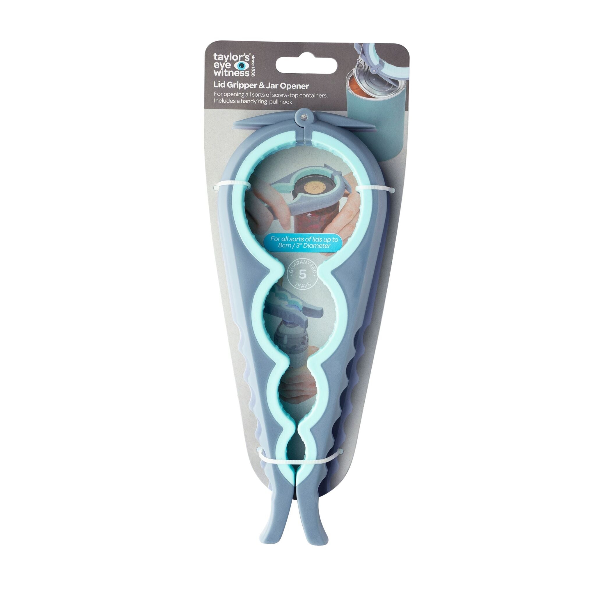 Jar opener packaging with a white background